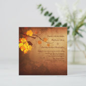 紅葉のヴィンテージの動揺してな結婚式招待状 招待状 (スタンド正面)