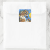 紅葉の一角牡馬、飼育馬 スクエアシール (バッグ)