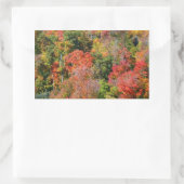紅葉の丘の色とりどりの秋の自然写真 長方形シール (バッグ)