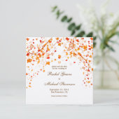 紅葉の保存日付の結婚式の招待状 セーブザデート (スタンド正面)