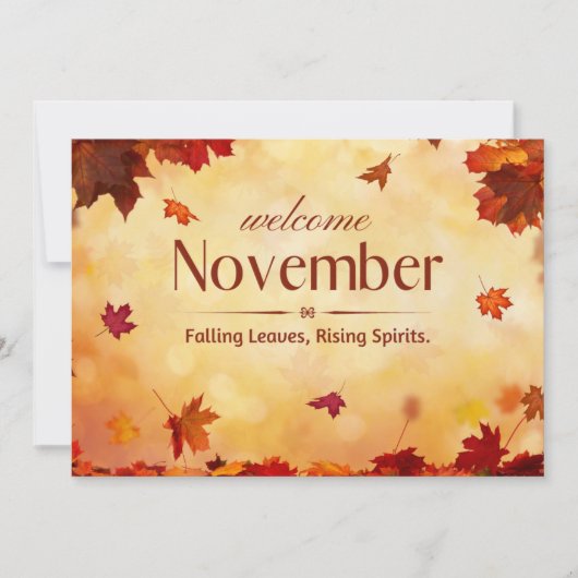 紅葉の候、11月のご挨拶 シーズンカード (正面)