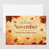 紅葉の候、11月のご挨拶 シーズンカード (正面/裏面)