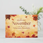 紅葉の候、11月のご挨拶 シーズンカード (スタンド正面)