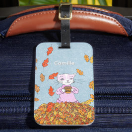 紅葉の優雅な猫 トラベルタグ ラゲッジタグ