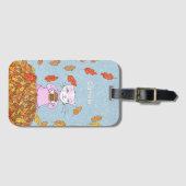 紅葉の優雅な猫 トラベルタグ ラゲッジタグ (正面横)
