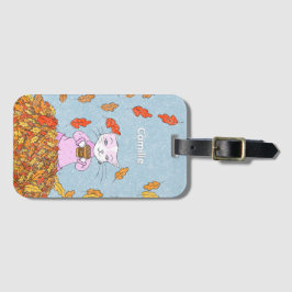 紅葉の優雅な猫 トラベルタグ ラゲッジタグ