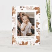 紅葉の写真でハッピースターディ・サンクスギビング シーズンカード (正面)