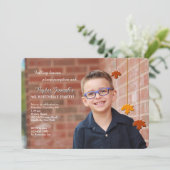 紅葉の写真の招待状 招待状 (スタンド正面)