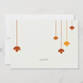 紅葉の写真の誕生のお知らせ 案内状 (裏面)