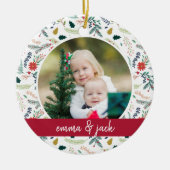 紅葉の写真 セラミックオーナメント (正面)