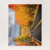 紅葉の北アリゾナ車道写真 ジグソーパズル (縦)