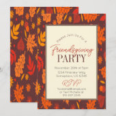 紅葉の友人感謝祭ディナーの招待状 招待状 (正面/裏面)