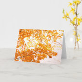 紅葉の反射 カード (黄色い花)