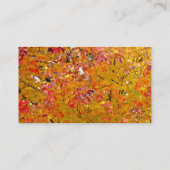 紅葉の名刺、紅葉、自然 名刺 (裏面)