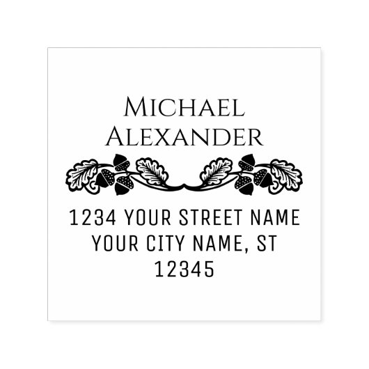 紅葉の名前差出人住所W.1#2 セルフインキングスタンプ (デザイン)