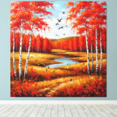 紅葉の名所鮮やか|過去記事 キャンバスプリント (インサイチュ (ウッドフロア))