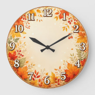 紅葉の壁掛け時計 ラージ壁時計