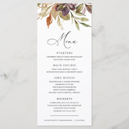 紅葉の多肉感謝祭の友情 メニュー