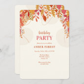 紅葉の天蓋招待状 招待状 (正面/裏面)