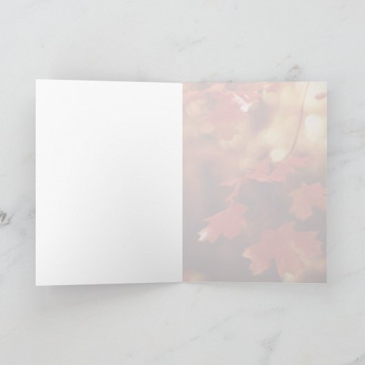 紅葉の季節の感謝を伝えるグリーティングカード サンキューカード (内部)