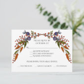 紅葉の季節の返信カード 出欠カード (スタンド正面)