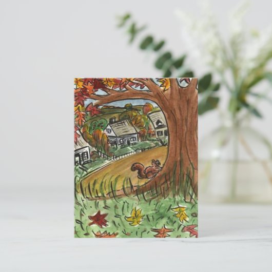 紅葉の家の引っ越し祝いパーティーのパーティの招待状 招待状 (スタンド正面)