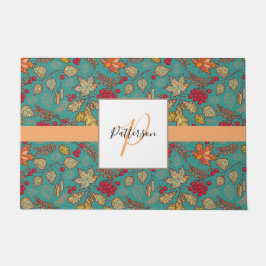 紅葉の家名表記 ドアマット