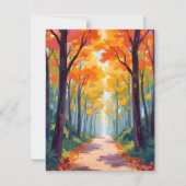 紅葉の小径 秋の風景画 シーズンカード (正面)