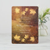 紅葉の小径 落ち着いた秋の結婚式 招待状 (スタンド正面)