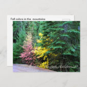 紅葉の山…...はがき ポストカード (正面/裏面)