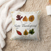 紅葉の幸せな感謝祭のカスタムの枕 クッション (ブランケット)
