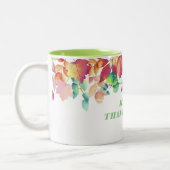 紅葉の幸せな感謝祭 ツートーンマグカップ (左)