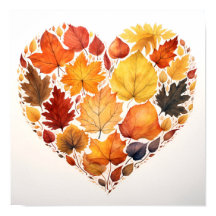 紅葉の形をしたハートプリント