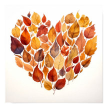 紅葉の形をしたハートプリント