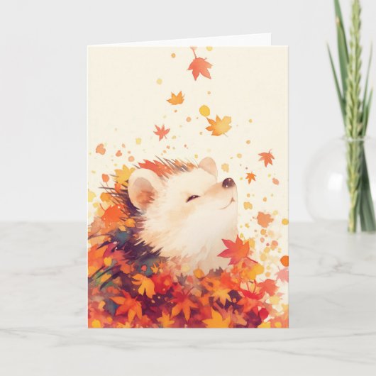 紅葉の心臓に棲むハリネズミ カード (正面)