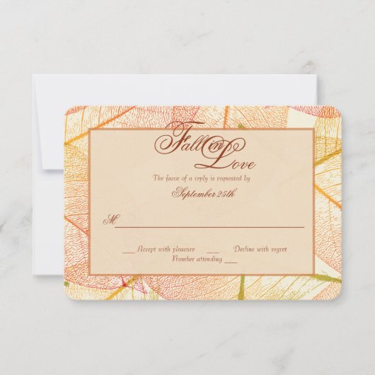 紅葉の応答カード 出欠カード (正面)