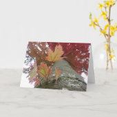 紅葉の悔やみや弔慰カード カード (黄色い花)