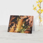 紅葉の感動的な挨拶状 カード (黄色い花)