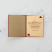 紅葉の感謝を綴ったカード サンキューカード (内部)