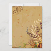 紅葉の感謝祭のディナー・パーティ 招待状 (裏面)