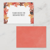 紅葉の感謝祭の座席表 エンクロージャーカード (正面/裏面)