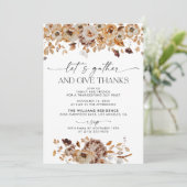 紅葉の感謝祭ディナー招待状 招待状 (スタンド正面)