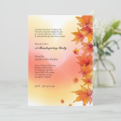 紅葉の感謝祭パーティー招待状 招待状 (スタンド正面)