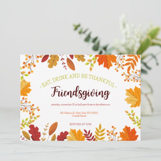 紅葉の感謝祭 招待状 (スタンド正面)