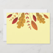 紅葉の感謝祭 招待状 (裏面)