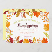 紅葉の感謝祭 招待状 (正面/裏面)