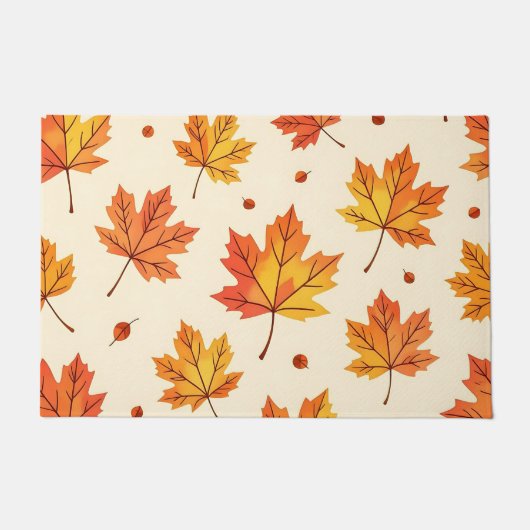 紅葉の散り敷き模様 ドアマット (正面)