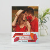 紅葉の旗の写真を保存 日程を発表 招待状 (スタンド正面)