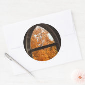 紅葉の景色 ラウンドシール (封筒)