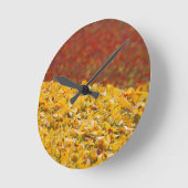 紅葉の景色 ラウンド壁時計 (傾斜)